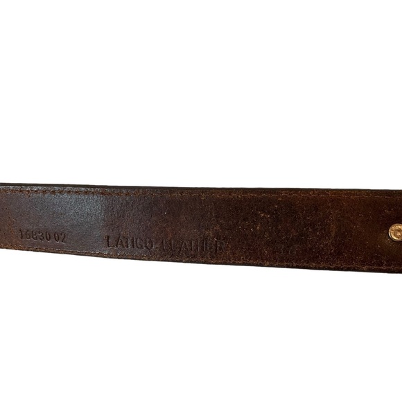 Brown Western Style Latigo Leather Belt Size 36 - Picture 7 of 10